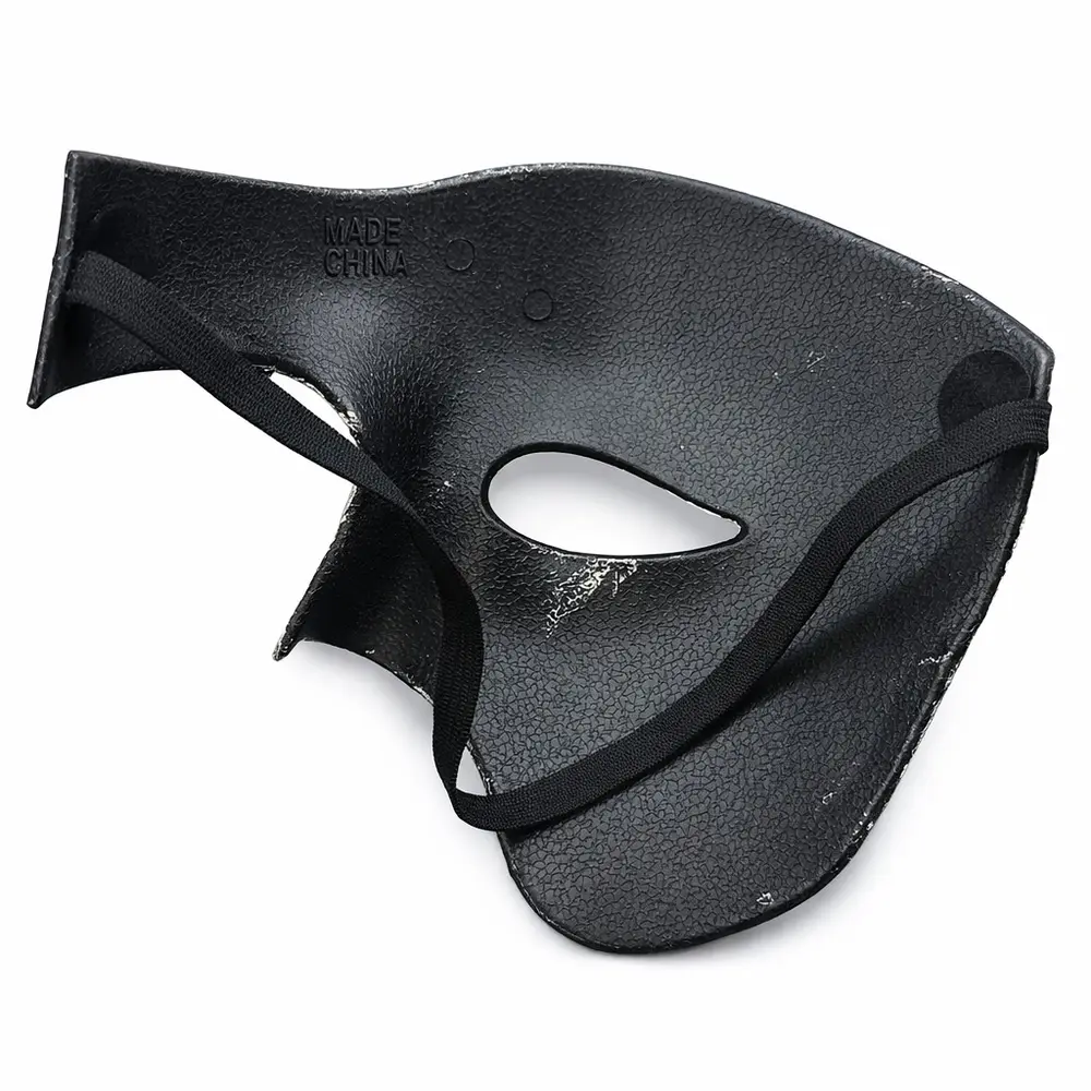 Antik Eskitme Gümüş Erkek Yarım Maske - Phantom & B Maskesi