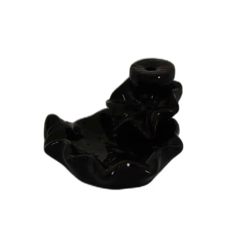 Geri Akış Buhurdanlık Tütsülük Seramik Şe Siyah Backflow C0919 4