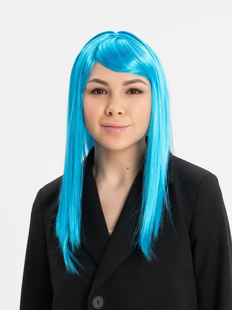 Açık Mi Renk Uzun Düz Parti Peruğu 2