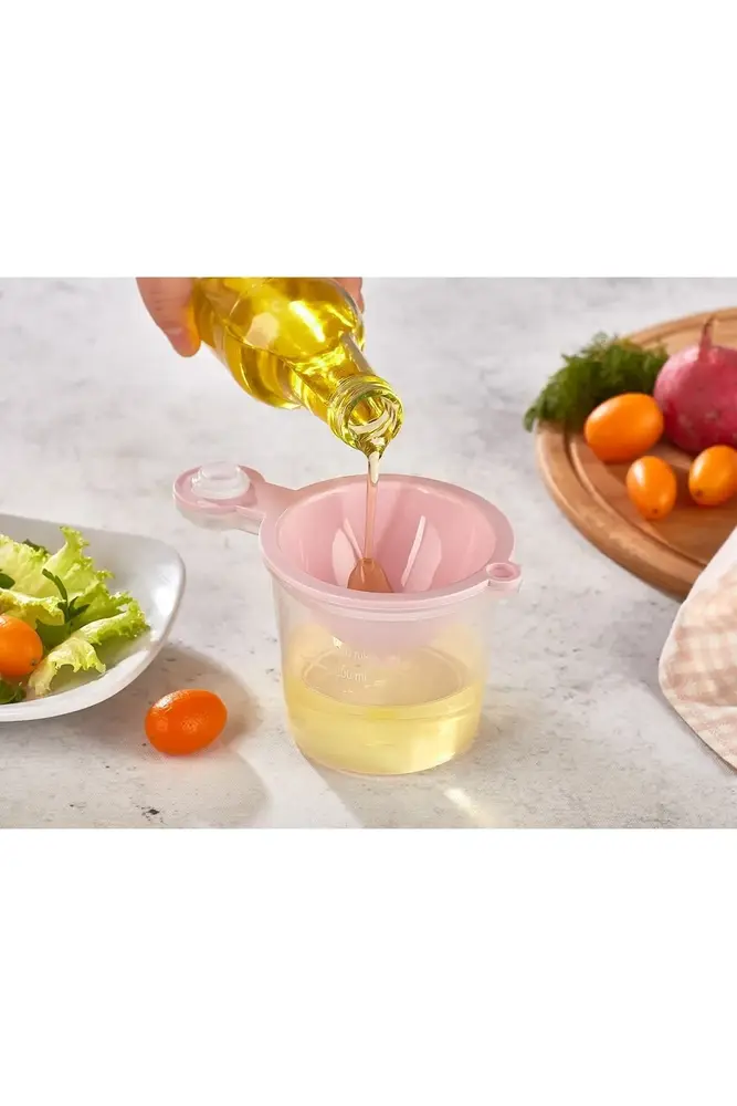 5 in 1 Süzgeç - Huni - Limon Sıkacağı - Yumurta Akı Ayırıcı Hazneli Mutfak Aparatı 2