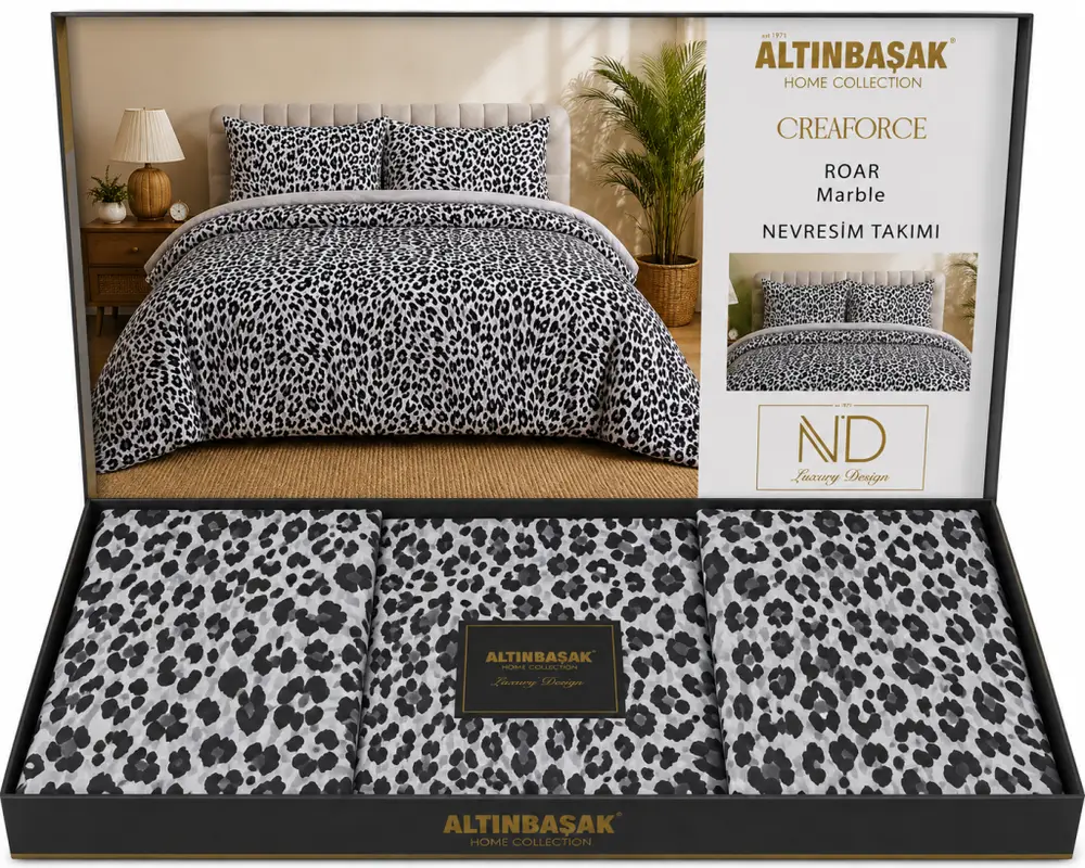Çift Kişilik Nevresim Takımı Roar Marble 2