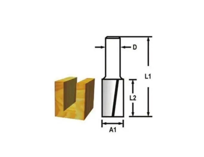 Eurostar 14403 İki Ağızlı Freze Kanal Açma Bıçağı 8X8X25 mm 3