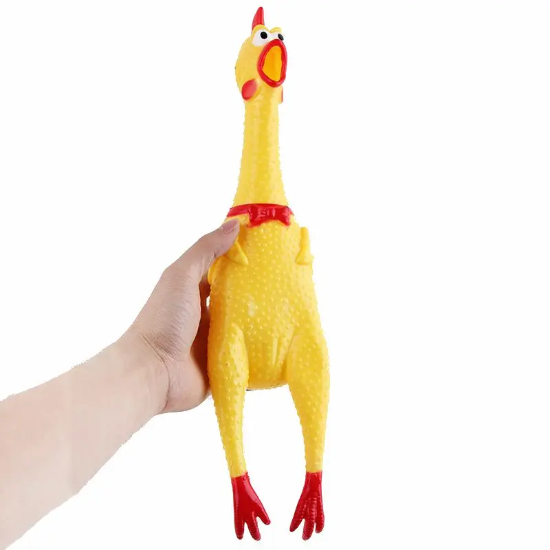 Köpekler İçin Düdüklü Horoz - Ses Çıkaran Tuk Kedi Köpek Oyuncağı 16 cm 3