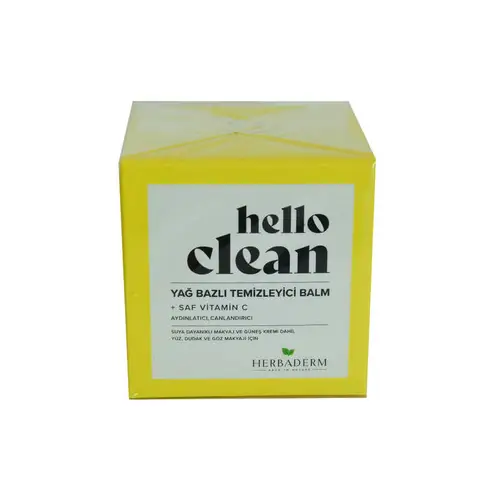Hello Clean Yüz Dudak ve Göz için Yağ Bazlı Temizleyici Balm Saf C minli 100 ML