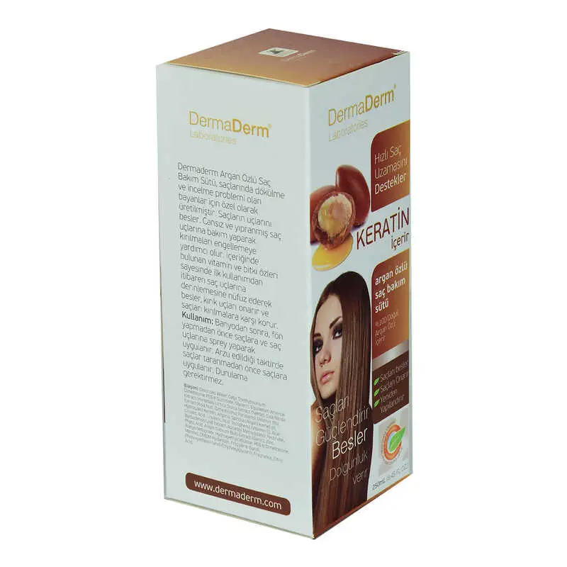 Keratinli Argan Özlü Saç Bakım Sütü Hızlı Saç Uzamasına Etkili 250 ML 5