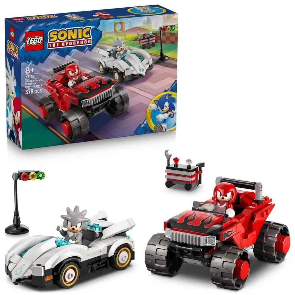 77118 Lego Sonic Silverın Arabası, Knucklesın Canar Kamyonuna Karşı 378 parça 2