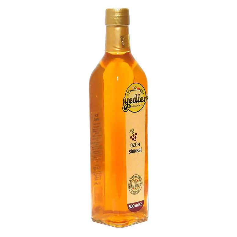 Doğal Fermantasyon Katkısız İçilebilir Üzüm Sirkesi Cam Şişe 500 ML 4