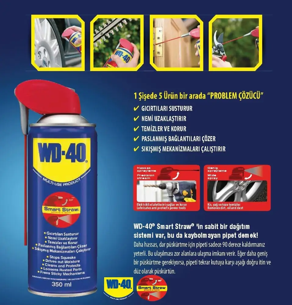 WD 40 Smart Straw Pas Sökücü Yağlayıcı 350 ml 3