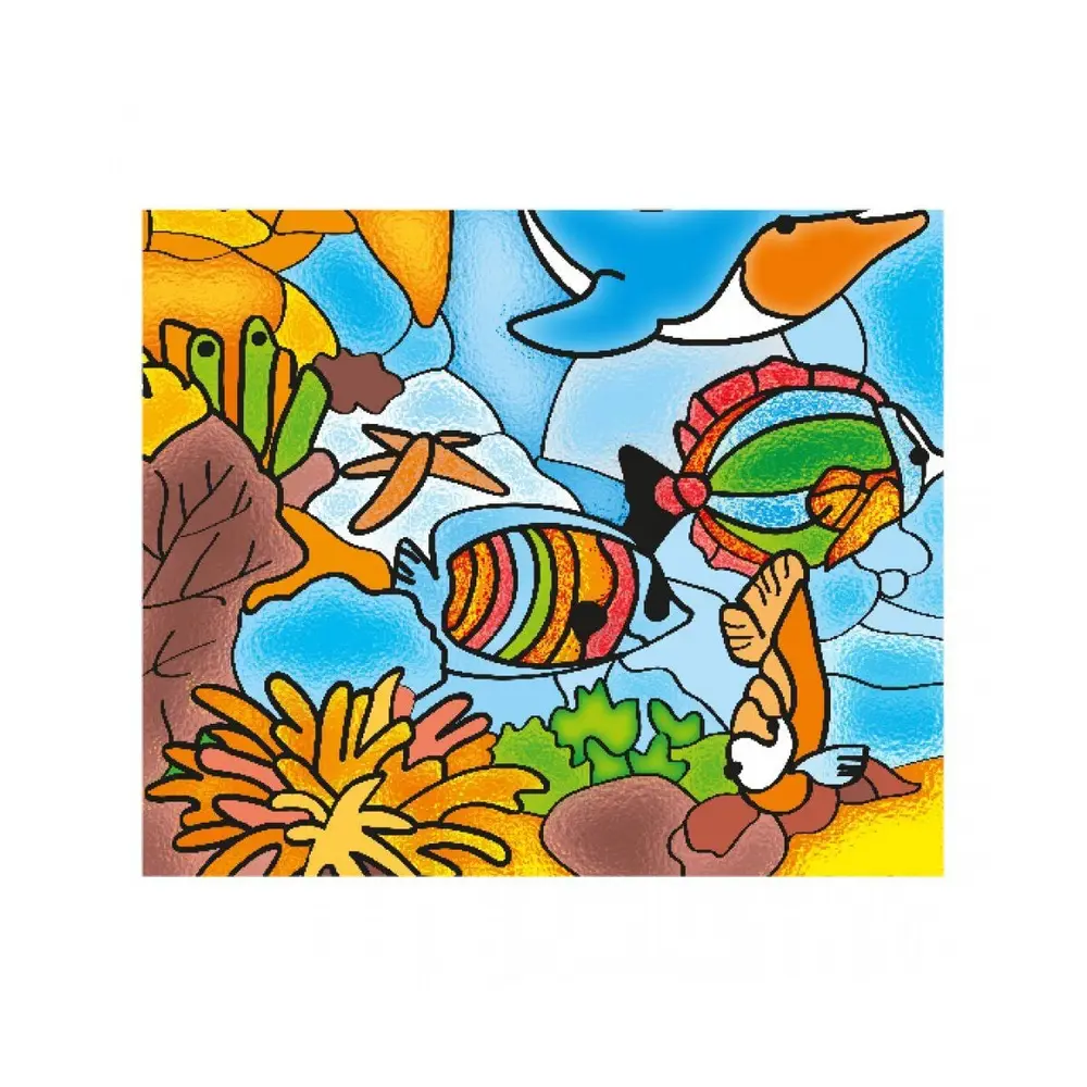5001 KumT Cam Vitray - Glass Painting / +6 yaş 6
