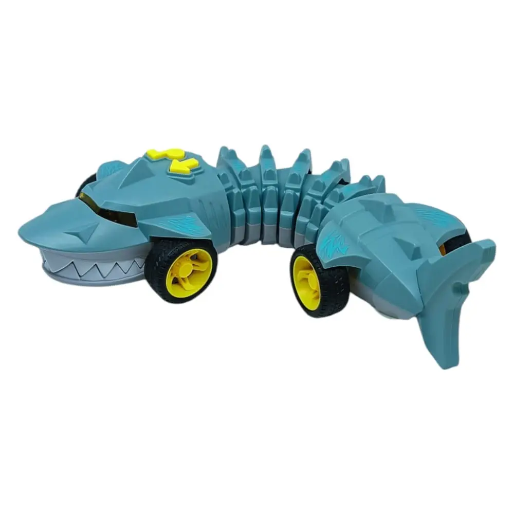 Köpekbalığı Araba - Otomatik Hareketli Sesli Işıklı 32 cm - Gri Köpekbalığı - 1 ADET 4