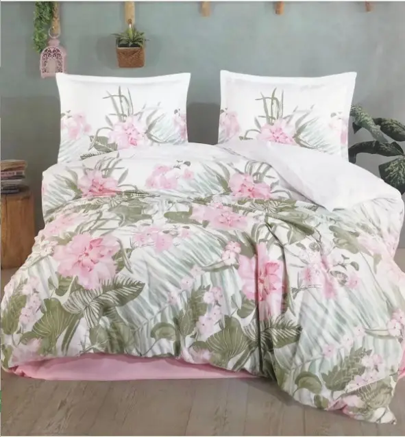 Ranforce Nevresim Takımı Çift Kişilik Forest V1 Pembe