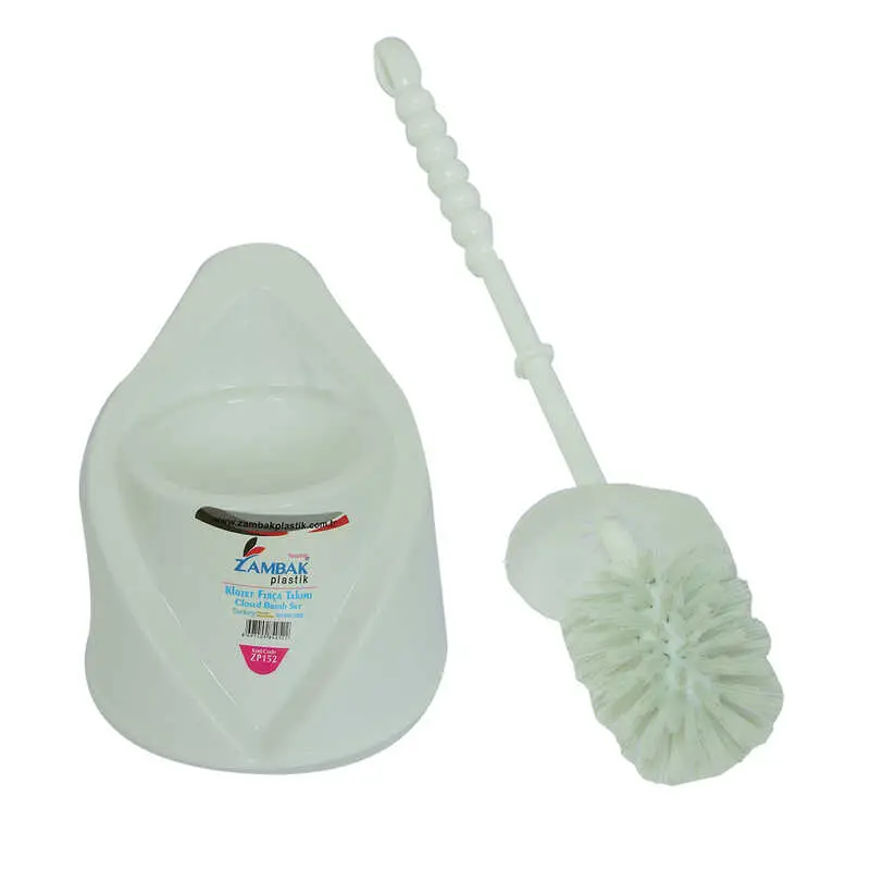 Plastik Muhafazalı Tuvalet Klozet Fırça Takımı Karışık Renk ZP-152 3