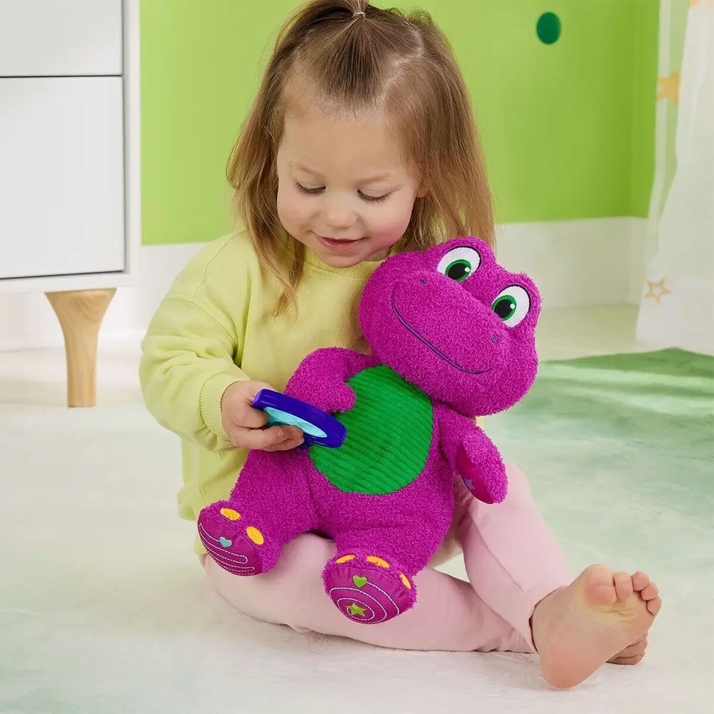 HYG89 Fisher-Price Kalp Yapan Barney Pelüş Oyuncağı 6