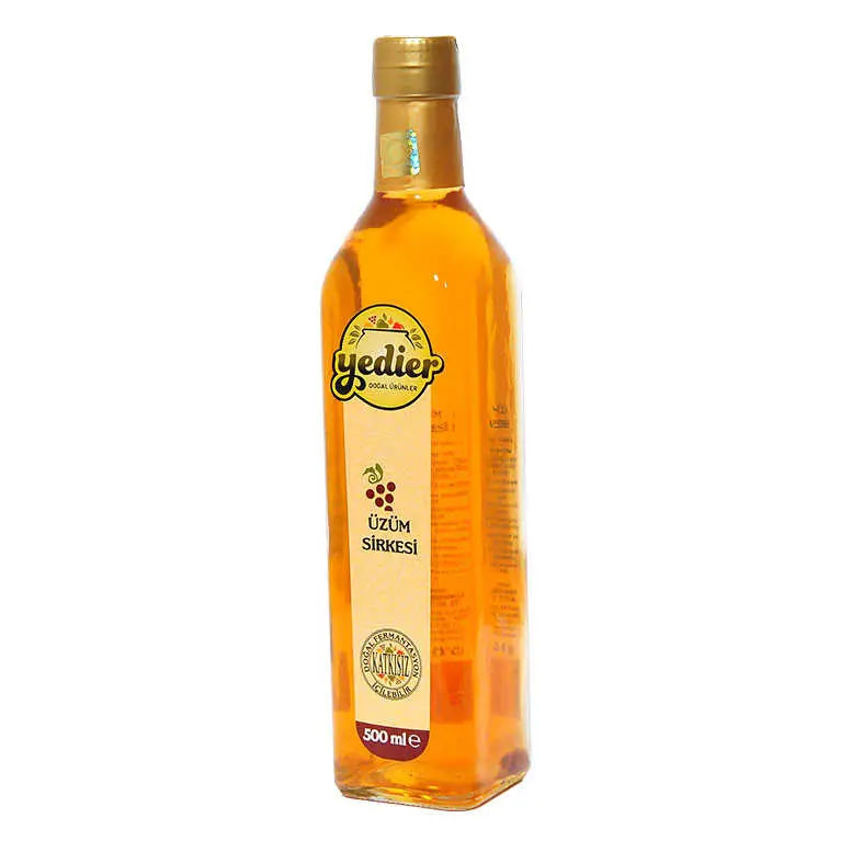 Doğal Fermantasyon Katkısız İçilebilir Üzüm Sirkesi Cam Şişe 500 ML 3