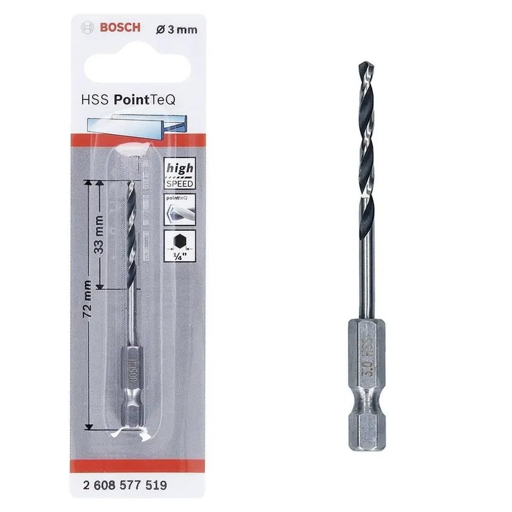 Pointteq Altıgen Şaftlı Hss Matkap Ucu 3 mm