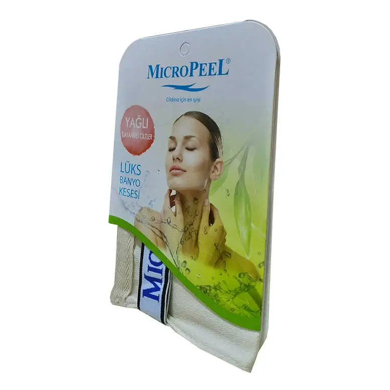 İpek Yağlı Cilt İçin Banyo Kesesi Beyaz 16X24 4