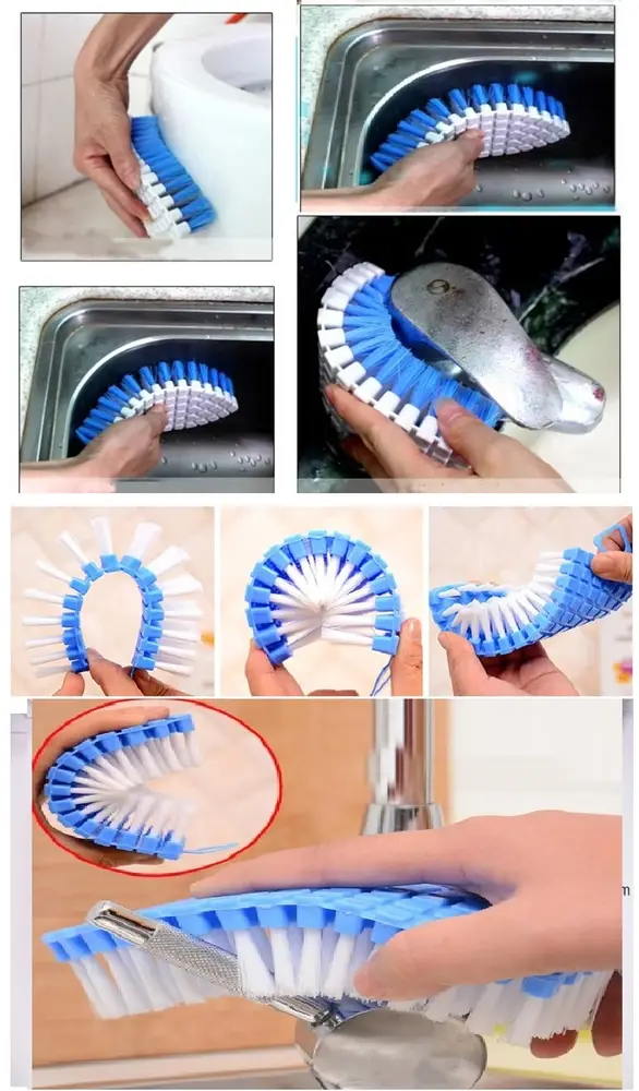Bükülebilir  Esnek Kenar Köşe Labo Temizleme Fırçası Banyo Mutfak Fırçası 2