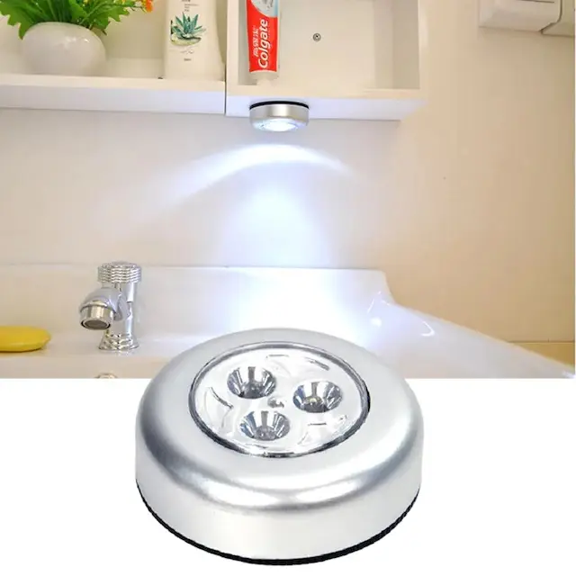 Gardrop - Çekmece - Dolap Köşe Aydınlatıcı Kablosuz  Pilli Led Spot Mutfak Lamba Stick 4