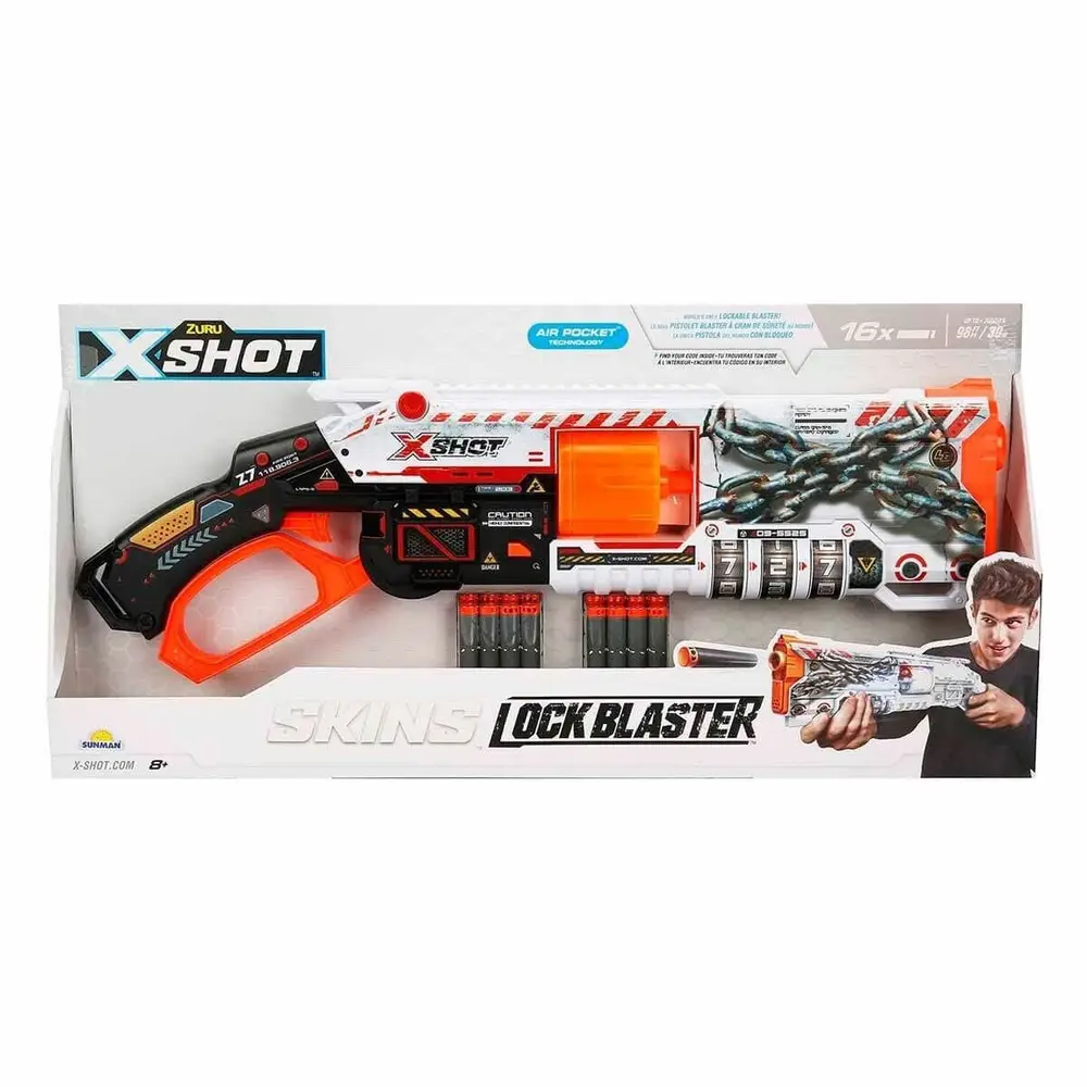 36606 X-Shot Skins Lk Blaster 16 li Sünger Dart Atan 56 cm -Sunman