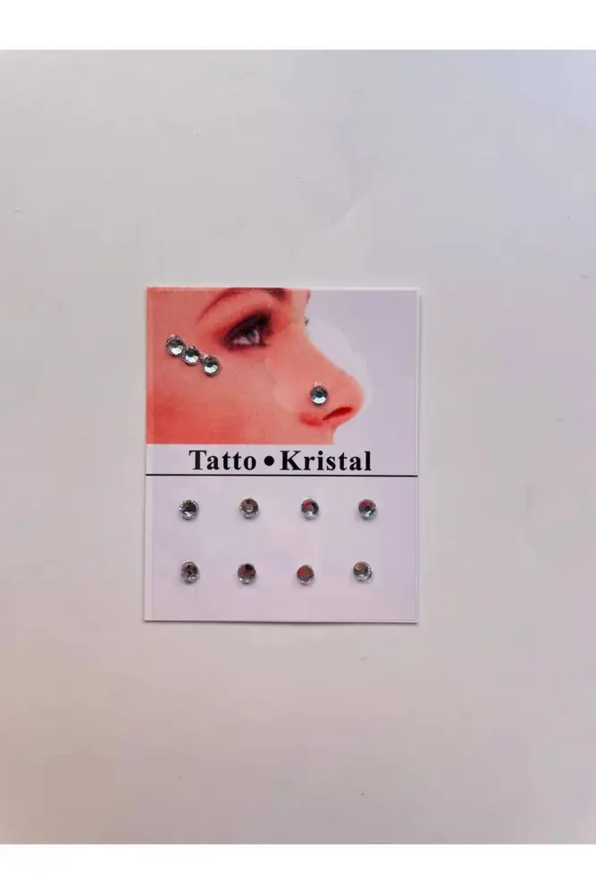 Yüz Taşı Kristal - Bürün Vücut Taşı, Tattoo Makyaj Taşı, Yapışkanlı, 12 Adet 2