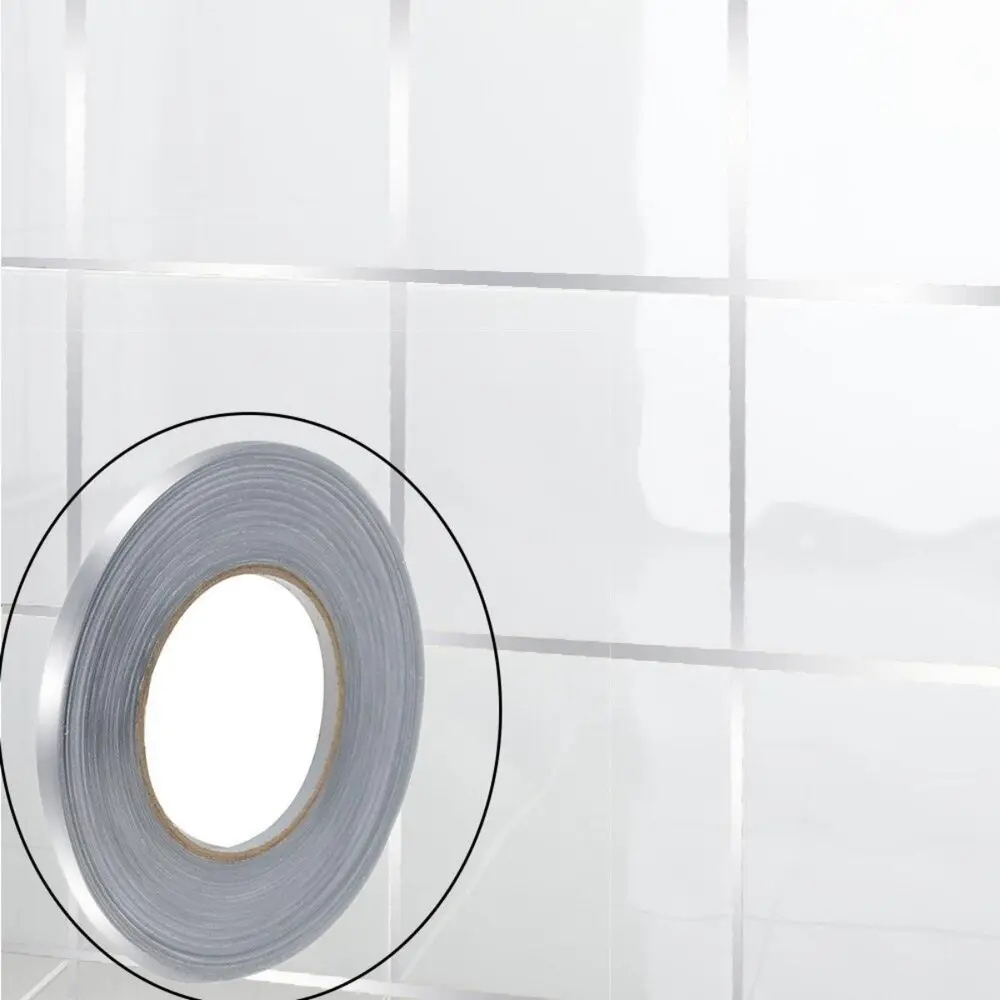 0.5 Cm Kalınlık Gümüş Fayans Arası Şerit Bandı 50 Metre Banyo Derz Dekor Bandı 3