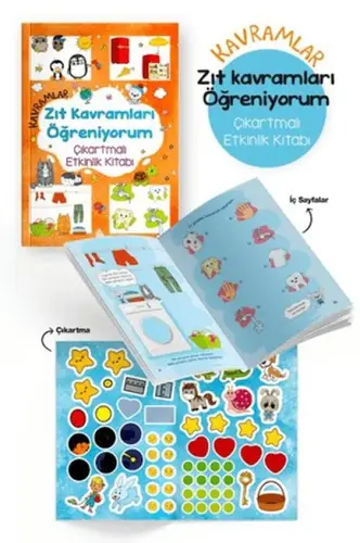 Kramlar – Zıt Kramları Öğreniyorum – Çıkartmalı Etkinlik Kitabı - 3 Yaş +