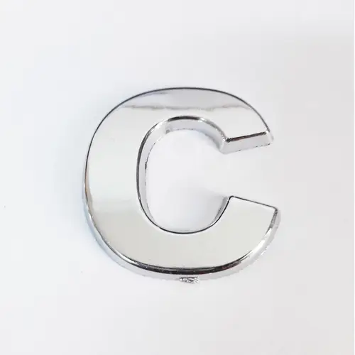 Cemax C Harfi 3,75 cm Krom Yapışkanlı