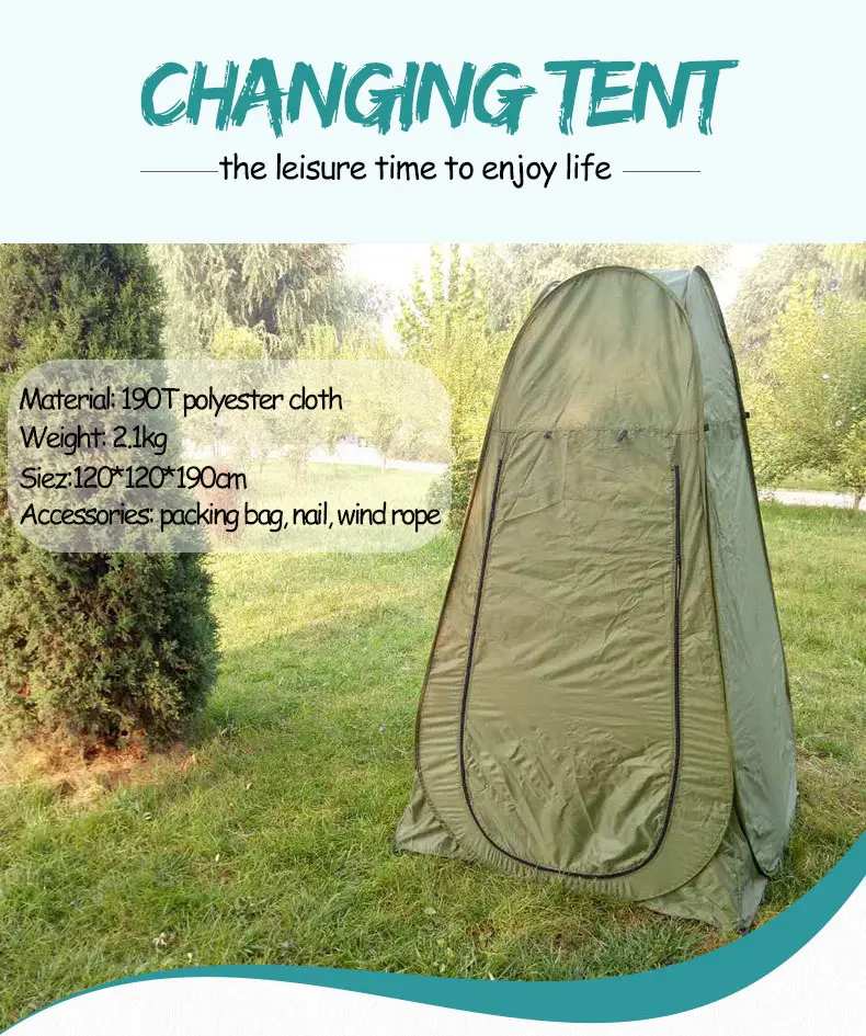 Kamp Alanı Duş Giyinme Wc Çadırı Fotoğrafcı Prova Kabini 190x120x120 4
