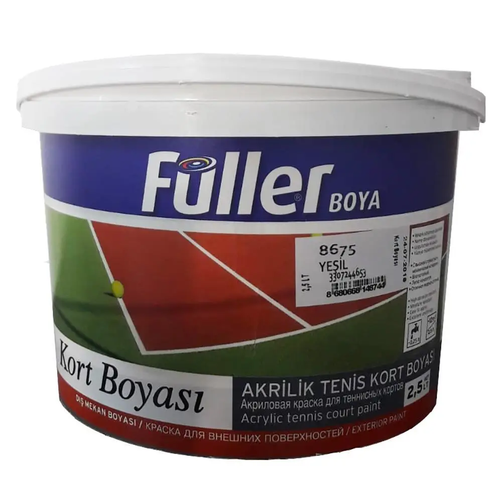Tenis Kort Boyası Kırmızı 2,5 Litre