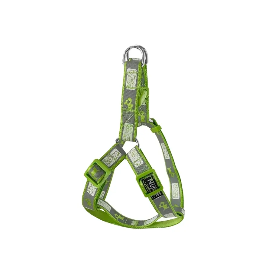 Köpekli Göğüs Tasma Seti Köpek Desenli 120 cm-34 cm-47 cm Yeşil 3