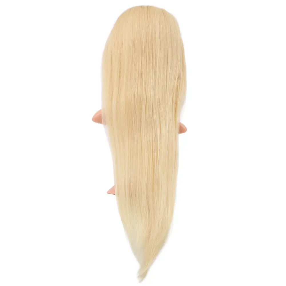 Gerçek Front Lace Düz Platin Tül Peruk / 75/80cm 4