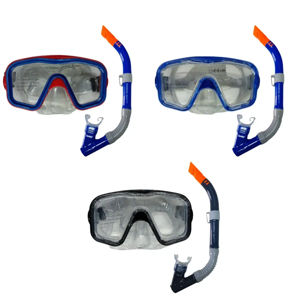 Maske Şnorkel Safari Dalış Seti Tepered Cam - 2186A/113CSB - 1 ADET 2