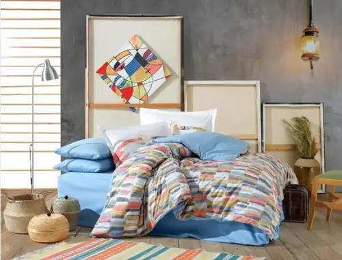 Kingsize Poplin Nevresim Hardal