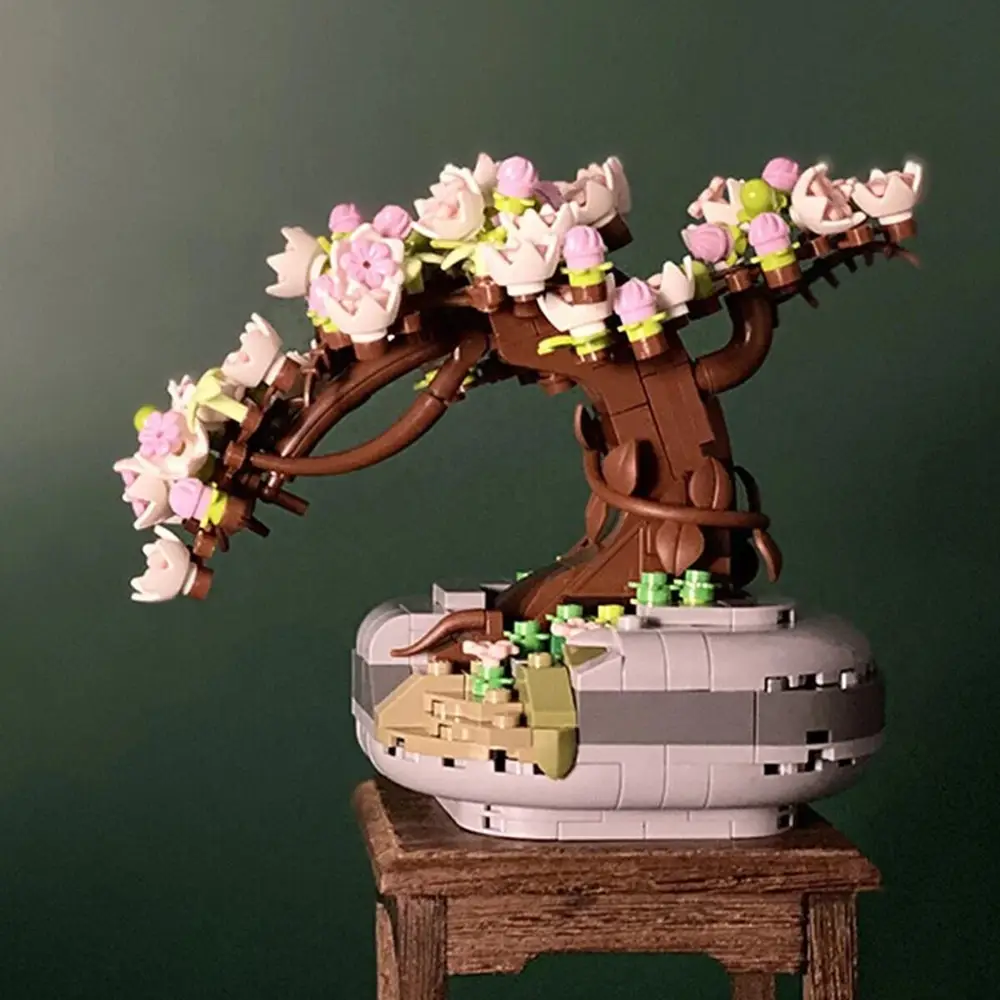 LZ1661 LOZ Eternal Flowers Serisi - Pembe Kiraz Ağacı 426 Parça Yapım Seti 2