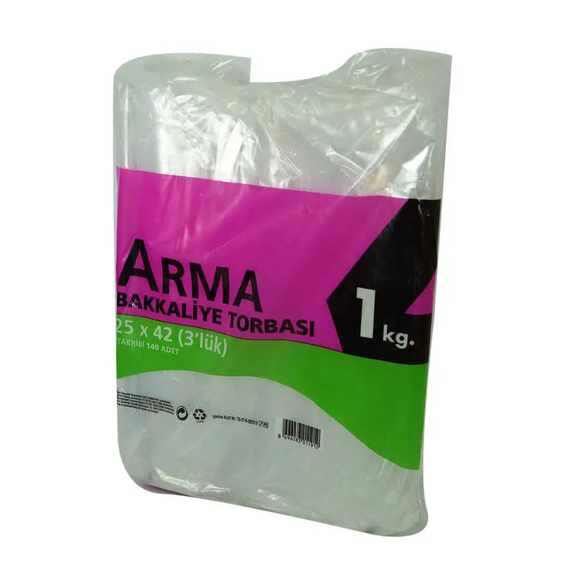 Naylon Torba Arma Şeffaf Bakkaliye Kuruyemiş Şeker Torbası 25x42 (3 lik ) Takribi 140 Adet 1000 Gr 3