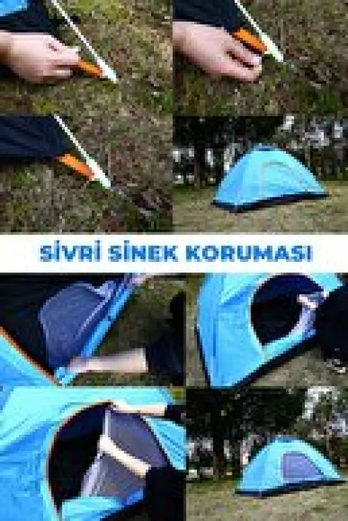Otomatik Hada Açılan Su Geçirmez Çadır 4 Kişilik 5