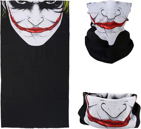 Joker Desenli Çok Amaçlı Buff – Yüz, Boyun ve Bandana Maskesi 5 No 2