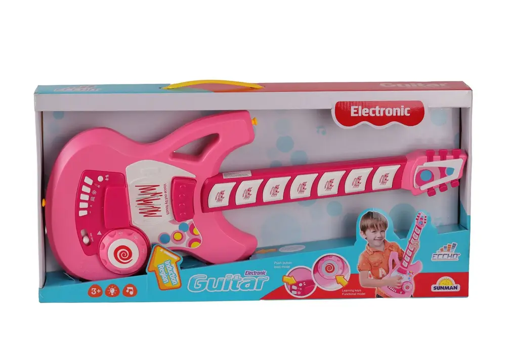 4933 SUN-YFN-ECH-GİTAR FONK TUŞLU ASKILI PEMBE SESLİ 3
