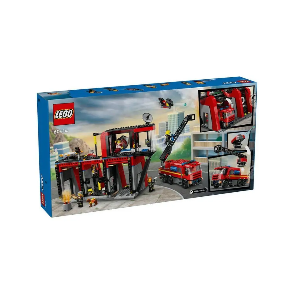 60414 Lego City İtfaiye Kamyon ve İtfaiye Merkezi 843 parça +6 yaş 6