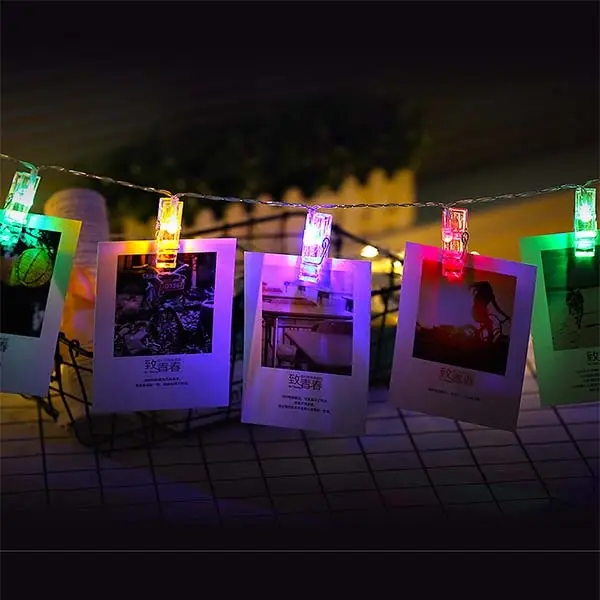 Renkli Işıklı Mandallı Fotoğraf Albümü 10 lu - RGB 3