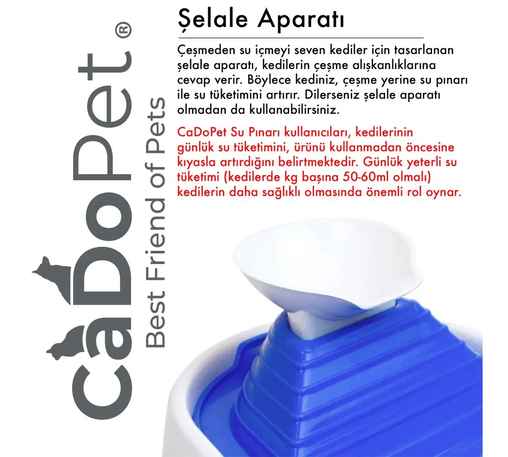 Kedi Köpek Su Pınarı Şe 2 Litre - 5 volt ( usb'li ) Mi 4