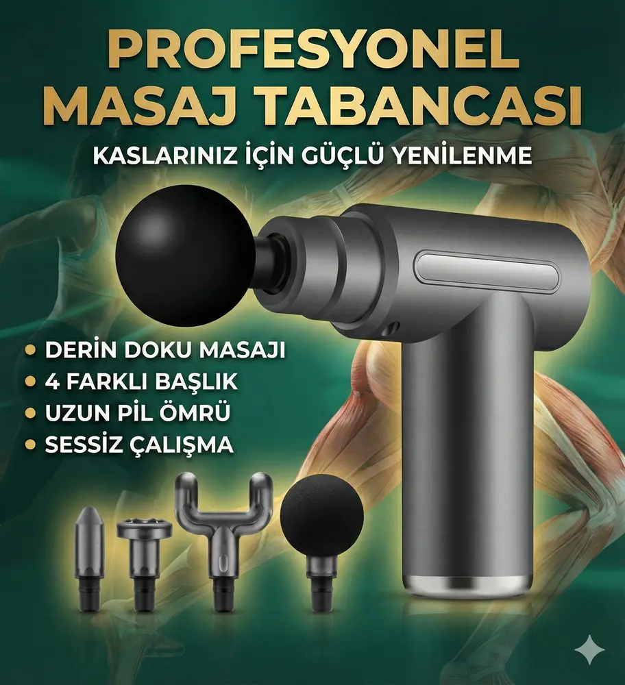 4 Başlıklı 6 Kademeli Titreşimli Şarjlı Mini Masaj Aleti 2