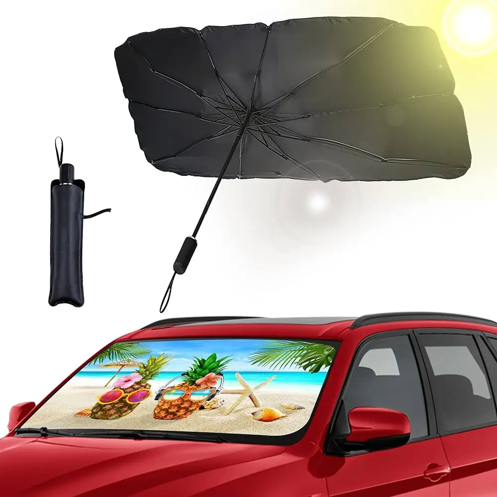 Araba Güneş Göe Koruyucu Şemsiye Oto Ön Cam Güneşlik(145cm*79cm) 4