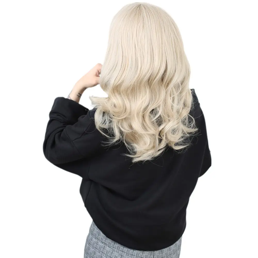 Daalı Perçemli Orta Boy Fiber Sen Peruk / Balköpüğü / Platin Röfleli 3