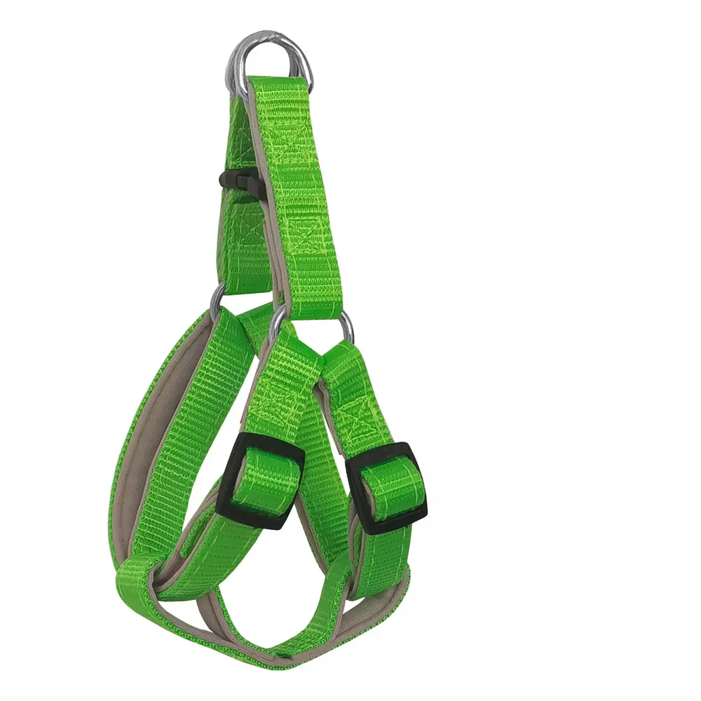 Gezdirme Kayışlı Dokuma Köpek Göğüs Tasma Seti 32*47-110 cm Neon Yeşil 3