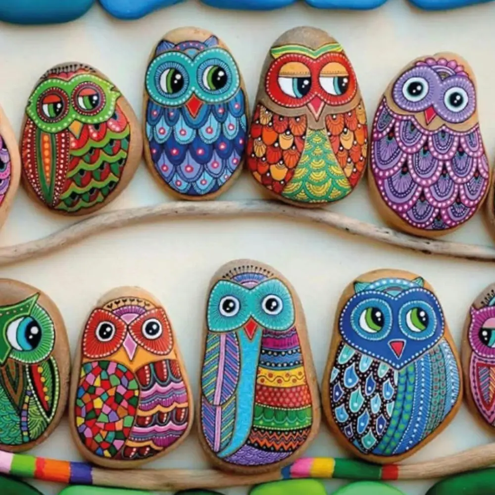 5307 Kumt Taş Boyama - Stone Painting / +6 yaş 5