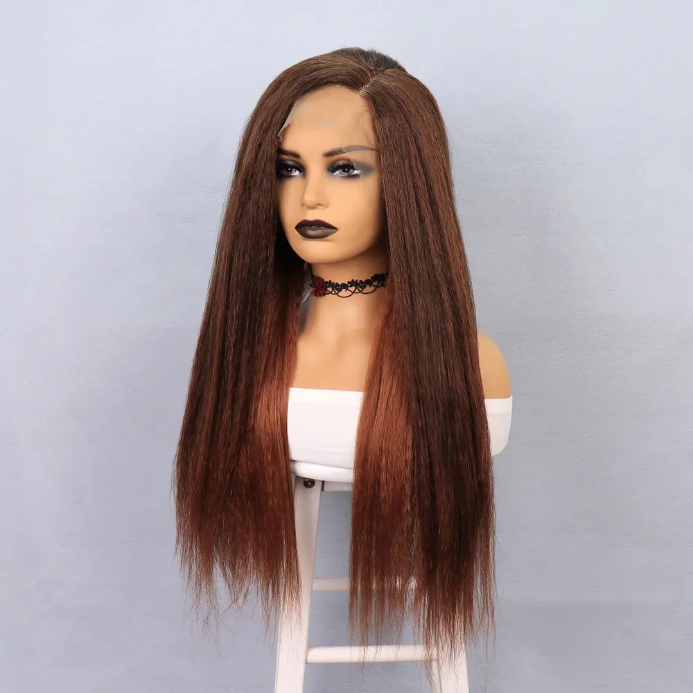 Kızıl Kahve Yaki Afro Peruk 3