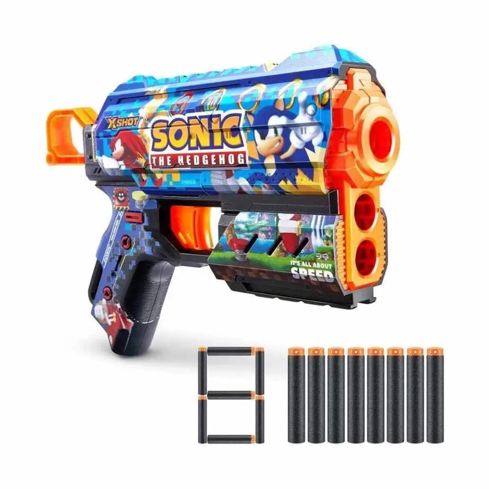 36648 X-Shot Skins Flux Sonic The Hedgehog 8 li Sünger Dart Atan 21 cm -Sunman 2