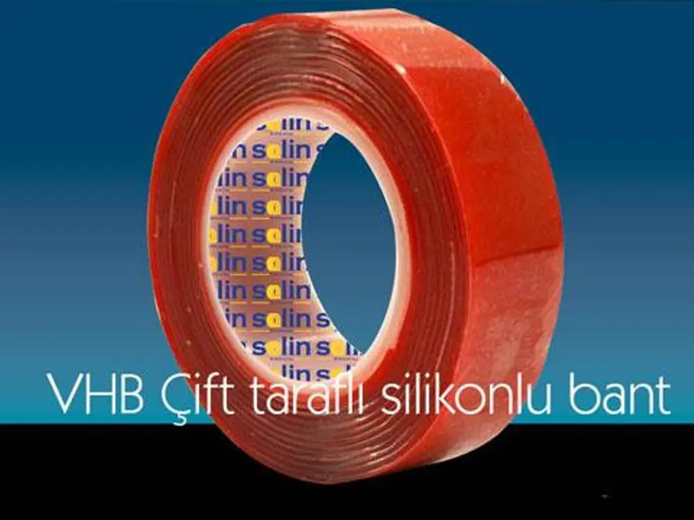 Çift Taraflı Akrilik ize Bant 18 mm x 2 metre Kırmızı VHB 2