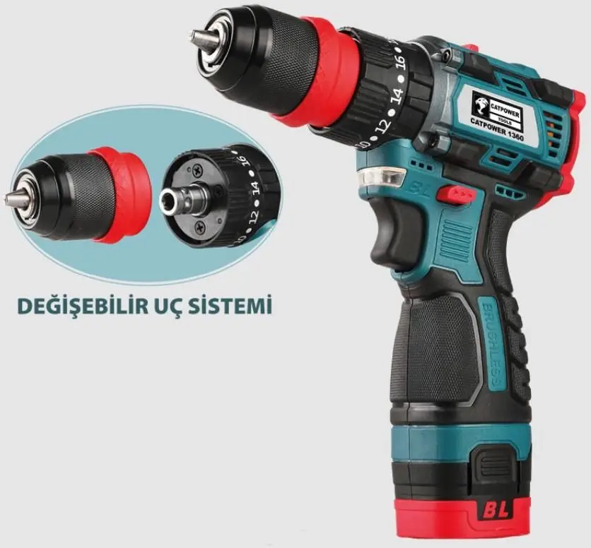 1360 Akülü Vidalama Makinesi 16 V 2,0 Ah